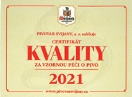 certifikát svijany 2021